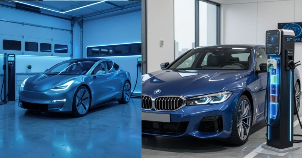 bmw vs tesla technology